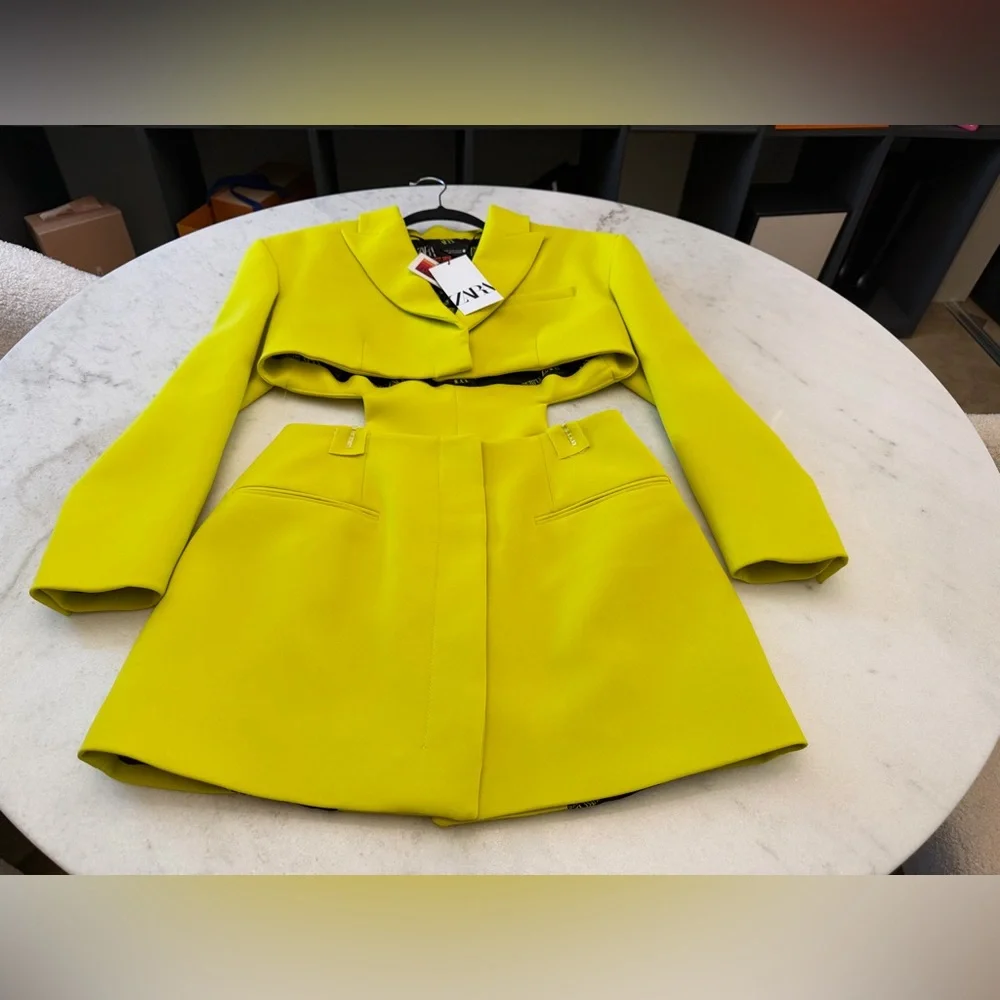 Zara x purple magazine blazer